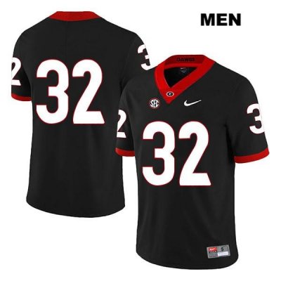Men's Georgia Bulldogs NCAA #32 Monty Rice Nike Stitched Black Legend Authentic No Name College Football Jersey XHC3354DQ